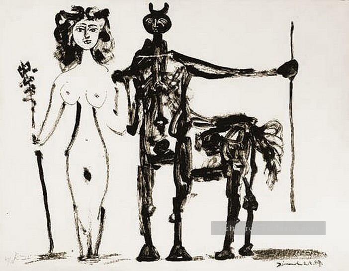 Centaure et bacchante 1947 cubisme Pablo Picasso Peintures à l'huile